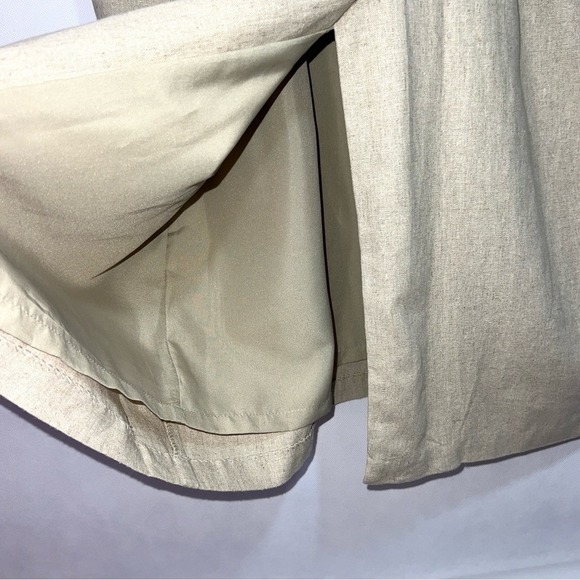 Vintage Betsy's Things Linen Dress Womens 80s 90s Pearl Buttons Lined sz 14 - Picture 8 of 15